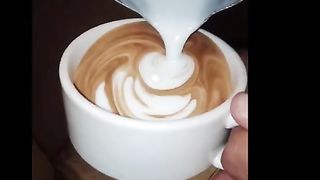 coffee art and very nice video