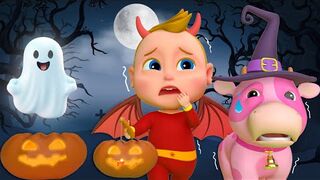 Moo Moo Brown Cow - Halloween Adventure With A Baby And A Funny Cow _ Super Sumo Nursery Rhymes