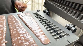 Mumbai's Famous Chocolate loaded Stick Waffles _ Indian Street Food