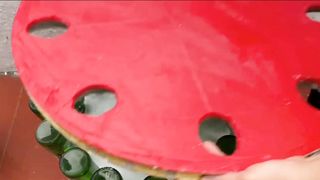 how to make minimalist flower pots and tables from used bottles