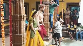 #shorts Nand Yashoda ji ka gate se entry wala shoot - Yashomati Maiya Ke Nandlala Official