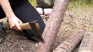 NEW way from a forest GIRL #camping #survival #bushcraft #outdoors #marusya #shiklina