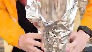 We didn't expect this from her.???? #camping #survival #bushcraft #outdoors