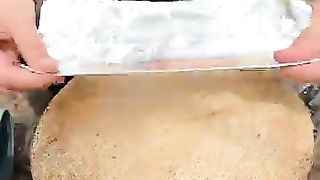 FIRE from foil and batteries????#camping #survival #bushcraft #outdoors