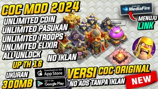 Download the Latest COC Mod Apk 2024 Unlimited Money Upgrade Th 16