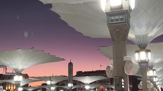 مسجد نبوی میں شام کی آذان