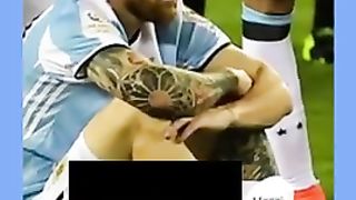 Moment sad Lionel Messi