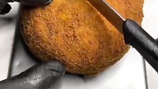 He fried a hamburger