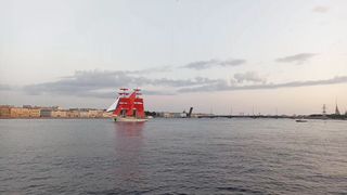 Brig Russia at the rehearsal of Scarlet Sails