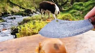 Bacon and Smashed Potatoes ???? Hobbit Vibes #shorts #menwiththepot #asmr #nature