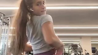 american girl at gym