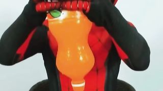 Super hero doing a magic trick