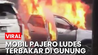 Tragedi mobil pajero terbakar