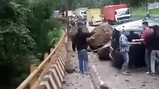 Landslide on the West Java peak route