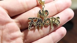 Solid Gold Rope Chain & No Favor Pendant