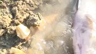 Gold nugget in the mouth of a dead fish