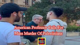 US professor disrupts vigil, calls for mass murder of Palestinians
