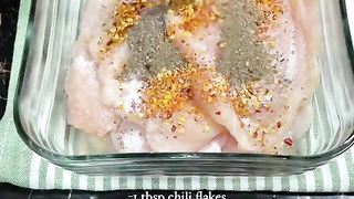 Chicken steak with white sauce
