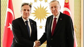 US Secretary of State meeting with President Erdogan and Turkish counterpart