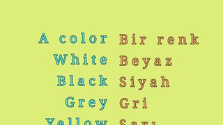 1 learn turkish,  colors.
