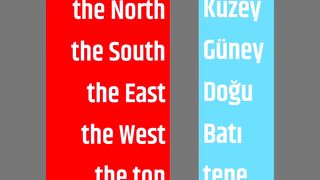 Learn Turkish , direction,  sides.