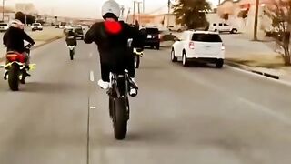 Bike wheeling funny men