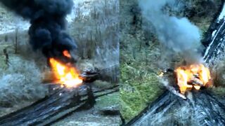 Ukrainian artillery smoking out Russian invaders near Bakhmut