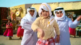 cute arabic kids make folkfare Kuwait