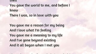 When I met you