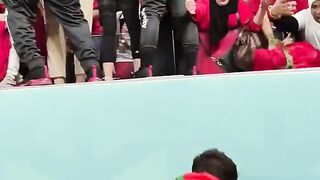 عبد الصمد الزلزولى بعد نهاية مباراة منتخب المغرب على البرتغال