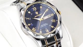 POEDAGAR Top Brand Luxury Man Wristwatch Waterproof Luminous Date Week Men Watches Stainless Steel Quartz Men's Watch Male reloj