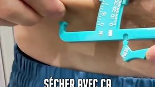 Il a 0% DE GRAS ???? (j’ai testé sa routine) #homme #leplus #sec #aumonde #helmutstrebl