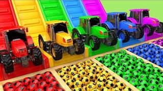 Car Assembly Surprise Soccer Ball _ Street Vehicle with Learn Colors for Kids cocomelon rhymes.