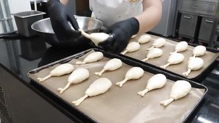 Sold out in 5 minutes! Whole chicken bread - Korean street food