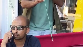 Long straw drinking stranger shake#funny#short#comedy