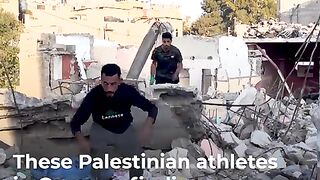 Gaza’s Palestinian athletes find resilience in parkour