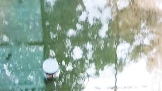 Lanjut melakukan pergantian air kolam, larva lele sumringah nemu air baru