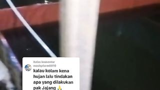 Jika kolam kena (kemasukan air hujan) apa yang harus dilakukan❓