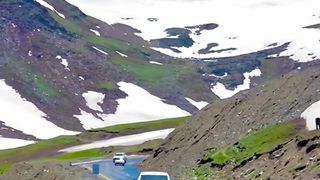 Snowfall on Babusar Top Road