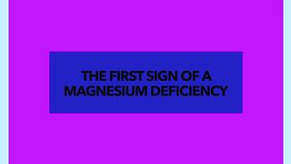 The FIRST Sign of a Magnesium Deficiency Is... (Dr. Berg Explains)