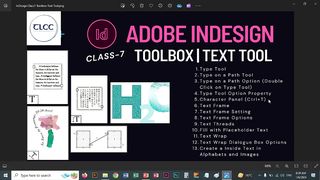 InDesign Class 7 Toolbox Text Tool - Wrap Tool | Live Class TLCC