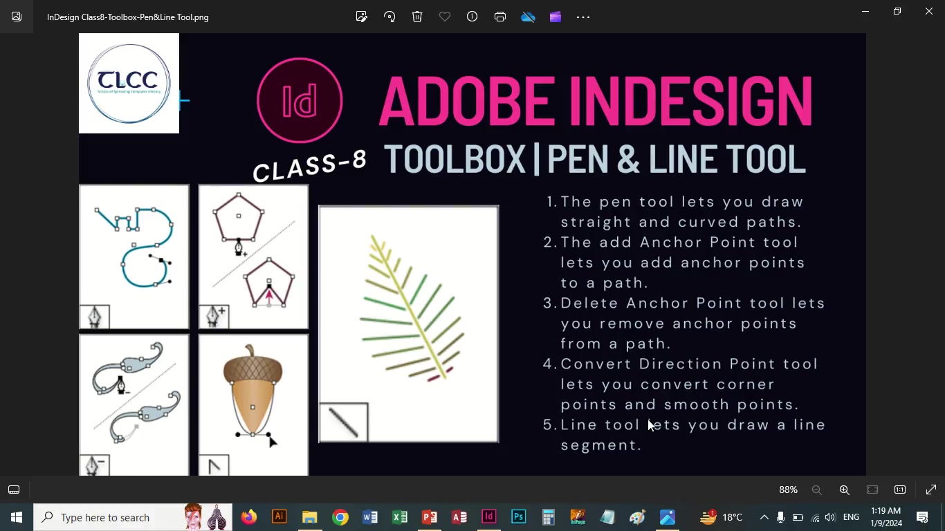 InDesign Class8Toolbox Pen Tool and Line Tool TLCC Febspot
