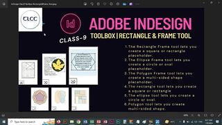 InDesign Class9 Toolbox Rectangle and Frame Tool | Live Class TLCC