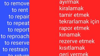 Learn English to Turkish Verb 2