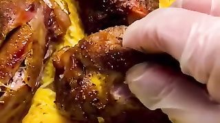 Fried mutton and rice