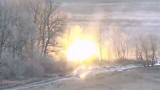 Russian BMPT as well as tanks and artillery from Russian military units