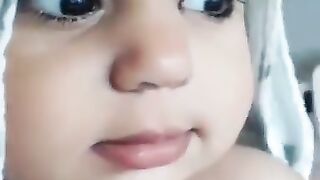 Cute baby is cold TRY NOT TO ????