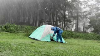 Camping in the rain