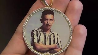 Custom Made Real Gold Memorial Picture Pendant