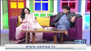 Khalil ur Rehman Got Angry On Sara Loren In Live Show _ Khalil ur Rehman And Sara Loren _ OZ2G.